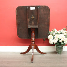 Load image into Gallery viewer, x Sold Antique French Tilt Top Hall Entry Foyer Table, Antique Mahogany Games Table. B10070
