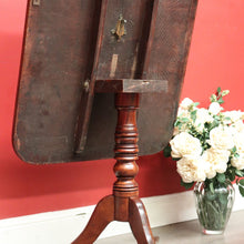 Load image into Gallery viewer, x Sold Antique French Tilt Top Hall Entry Foyer Table, Antique Mahogany Games Table. B10070