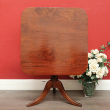Load image into Gallery viewer, x Sold Antique French Tilt Top Hall Entry Foyer Table, Antique Mahogany Games Table. B10070