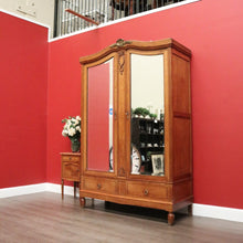 Load image into Gallery viewer, x SOLD Wardrobe, Armoire, Antique French Oak and Mirror Wardrobe Armoire Gilt Brass B10467