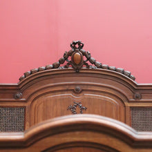 Load image into Gallery viewer, x SOLD Antique French Walnut and Cane Insert Double Bed. Antique French Bed with Slats B10844`