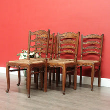 Load image into Gallery viewer, x SOLD Antique French Dining Chairs, Set of 6 Antique French Rush Seat Kitchen Chairs B10546