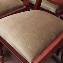 Load image into Gallery viewer, x SOLD Set of Eight Australian Cedar Dining Chairs, Kitchen Chairs with Velvet Seats. B11291