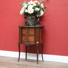 Load image into Gallery viewer, x SOLD Antique French Bedside Table Marble and Gilt Brass Lamp Side Table, Drinks Table B11072