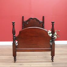 Load image into Gallery viewer, x SOLD Antique Australian Cedar Single Carved Bed, Head, Foot and rails B10733