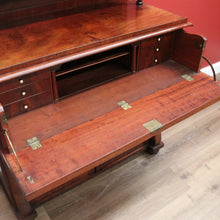 Load image into Gallery viewer, x SOLD Antique English Mahogany Secretaire Sideboard, 6 Drawer Office Desk Chiffonier B11037