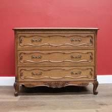 Load image into Gallery viewer, x SOLD Antique Vintage Chest of Drawers, French Oak Three Drawer Hall Cabinet Chest.. B11219`
