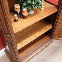 Load image into Gallery viewer, x SOLD Antique French Oak Bookcase, Bevelled Glass Single Door Display or China Cabinet B10658