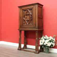Load image into Gallery viewer, x SOLD Antique French Oak Sacramental Cabinet Gothic Hall Cupboard, Storage Cabinet. B10108