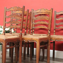 Load image into Gallery viewer, x SOLD Antique French Dining Chairs, Set of 6 Antique French Rush Seat Kitchen Chairs B10546