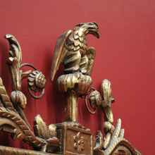 Load image into Gallery viewer, x SOLD Antique French Mirror, Gilt Timber Eagle Crested Bevelled Mirror, Floral Detail B11129