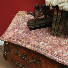 Load image into Gallery viewer, x SOLD Antique French Chest of Drawers, Marble Top Hall Table with 2 Sunray Drawers B11198