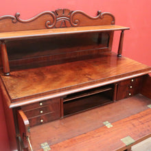Load image into Gallery viewer, x SOLD Antique English Mahogany Secretaire Sideboard, 6 Drawer Office Desk Chiffonier B11037