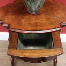 Load image into Gallery viewer, x SOLD Antique English Mahogany Sewing Table, Lamp or Side Table, Sliding Drawer Table B10972