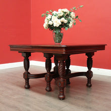 Load image into Gallery viewer, x SOLD Antique French Mahogany Dining Table, Kitchen Table with 3 Extension Leaves. B9874