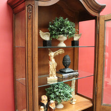 Load image into Gallery viewer, x SOLD Antique French Oak Bookcase, Bevelled Glass Single Door Display or China Cabinet B10658