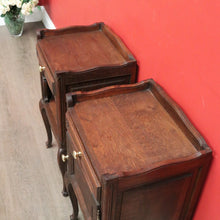 Load image into Gallery viewer, x SOLD A Set of Vintage French Oak Bedside Cabinets, Bedside Tables Lamp Side Tables B10563