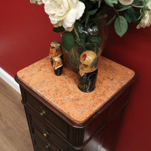 Load image into Gallery viewer, x SOLD Antique French Walnut and Marble Top Lamp Cabinet, Hall Cupboard, Bedside Table B10645