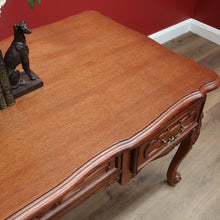 Load image into Gallery viewer, x SOLD Antique Office Desk, French Oak Three Drawer Desk, Library Desk Home Office Desk B11024