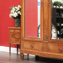 Load image into Gallery viewer, x SOLD Wardrobe, Armoire, Antique French Oak and Mirror Wardrobe Armoire Gilt Brass B10467