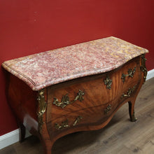Load image into Gallery viewer, x SOLD Antique French Chest of Drawers, Marble Top Hall Table with 2 Sunray Drawers B11198