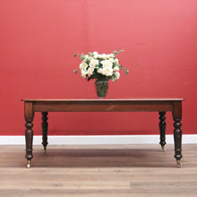 Load image into Gallery viewer, x SOLD Antique Australian Cedar Dining Table, Rustic Country Farmhouse Slab Top Table B11038