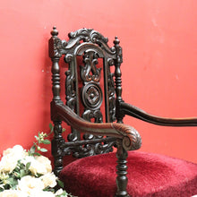 Load image into Gallery viewer, x SOLD Antique French Armchair French Oak Church Chair, Hall Chair, Bedroom Chair Seat B10752