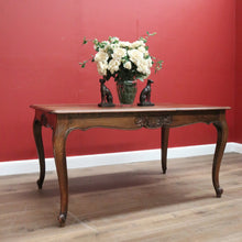 Load image into Gallery viewer, x SOLD Antique French Dining Table, French Oak Kitchen Table with Scalloped Apron B10947