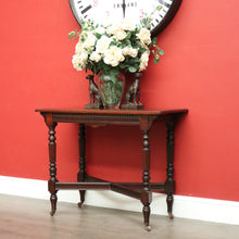 Load image into Gallery viewer, x SOLD Antique English Hall Table, English Walnut Cross Stretcher Lounge, Sofa Table. B10405