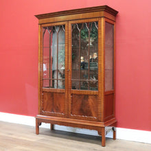 Load image into Gallery viewer, x SOLD Antique English Mahogany China Cabinet, Display Cupboard Hall Cabinet, Bookcase B10675