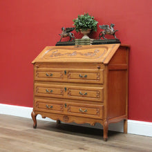 Load image into Gallery viewer, x SOLD Antique French Chest of Drawers Desk, 3 Drawer Writing Bureau Office Desk Chest B10712