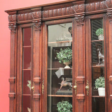 Load image into Gallery viewer, x SOLD Antique Dutch Bookcase, Oak and Glass Door Bookcase, China Display Cabinet B11068
