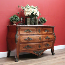 Load image into Gallery viewer, x SOLD Antique French Chest of Drawers, Antique Walnut, Brass, Marble Chest of Drawers B10781