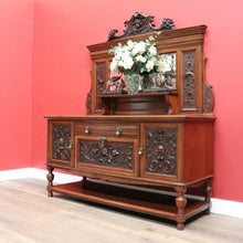 Load image into Gallery viewer, x SOLD Antique English Sideboard, Mirror Back Sideboard Cabinet. B10652