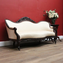 Load image into Gallery viewer, x SOLD Antique English Chaise, Sofa, Lounge. Mahogany Settee, 3 seat Armchair Lounge B10971