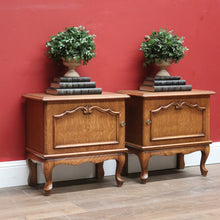 Load image into Gallery viewer, x SOLD Pair of Vintage French Bedside Tables, or Lamp Tables, Side Tables, or Cupboards B10930