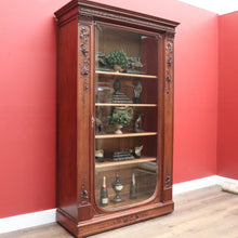 Load image into Gallery viewer, x SOLD Antique French Walnut Bookcase, French Linen Press or Walnut China Cabinet Glass B11111