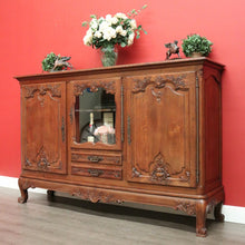 Load image into Gallery viewer, x SOLD Antique French Sideboard, Buffet Linen Press Cabinet Hall Cupboard Large Storage. B9796