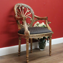 Load image into Gallery viewer, x SOLD Vintage Italian Gilt Timber Bedroom Chair, Armchair, Hall Chair, Lounge Chair B10803