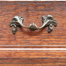 Load image into Gallery viewer, x SOLD Antique French Chest of Drawers, French Oak and Brass Handle Hall Cabinet Chest B10922