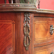 Load image into Gallery viewer, x SOLD Antique French Bedside Table Marble and Gilt Brass Lamp Side Table, Drinks Table B11072