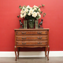 Load image into Gallery viewer, Vintage French Chest of Drawers, French 3 Drawer Hall Cabinet, Sofa Table Chest B10197