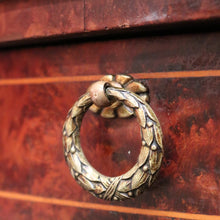 Load image into Gallery viewer, x SOLD Antique French Bedside Cabinet, Burr Walnut, Marble and Brass Lamp Side Tables. B10435