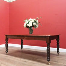 Load image into Gallery viewer, x SOLD Antique Australian Cedar Dining Table, Rustic Country Farmhouse Slab Top Table B11038