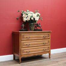 Load image into Gallery viewer, x SOLD Chest of Drawers, Vintage French Chest of Three Drawers Oak Timbers Brass Handle B10924