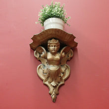 Load image into Gallery viewer, x SOLD Pair of Antique French Wall Sconces, Gilt Winged Angel Wall Bracket Wall Shelves B10974