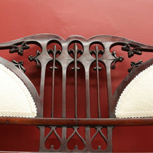 Load image into Gallery viewer, x SOLD Antique French Settee Chair Armchair, 2 Seater Conversation Chair, Lounge, Sofa B10674