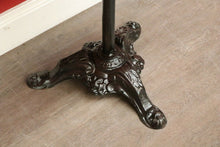 Load image into Gallery viewer, x SOLD Vintage French Garden Table, Black Painted Cast Iron Base, Square Pub Table. B9431
