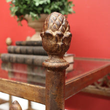 Load image into Gallery viewer, x SOLD Vintage Pair of Square French Lamp Side Tables with Glass inserts made from Wrought Iron B10717
