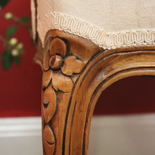 Load image into Gallery viewer, x SOLD Vintage Oak Louis Style Bergere Single Armchair with Cream fabric and Cushion B10711
